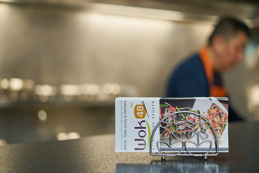Houder met menukaarten Wok 49